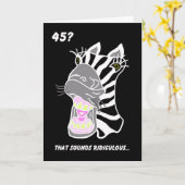 Drôle 45e carte d'anniversaire — 45 ? Ridicule (Fleur jaune)