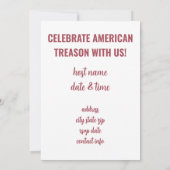 Drôle 4 juillet Fête Invitation (Dos)