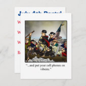 Drôle 4 Juillet Invitation Du Parti (Devant / Derrière)