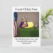 Drôle 4 Juillet Invitations Du Parti (Debout devant)