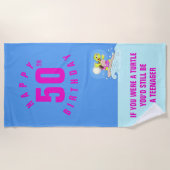 Drôle 50ème anniversaire citée serviette de plage (Devant)