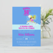 Drôle 50ème anniversaire invitation (Debout devant)