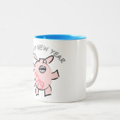 Drôle 5 Dessin Illustration Cochon Année 2019 Mug (Devant droit)