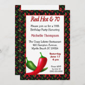 Drôle 70e anniversaire Invitation (Devant / Derrière)