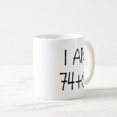 Drôle 75e anniversaire de café Mug (Devant droit)