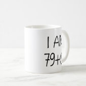 Drôle 80e anniversaire de café Mug (Devant droit)