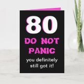 Drôle 80e carte d'anniversaire pour les femmes (Devant)