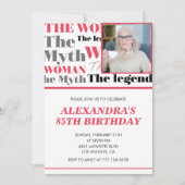 Drôle 85e anniversaire invitation Photo Myth Legen (Devant)