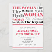 Drôle 93ème anniversaire invitations la légende du (Devant)