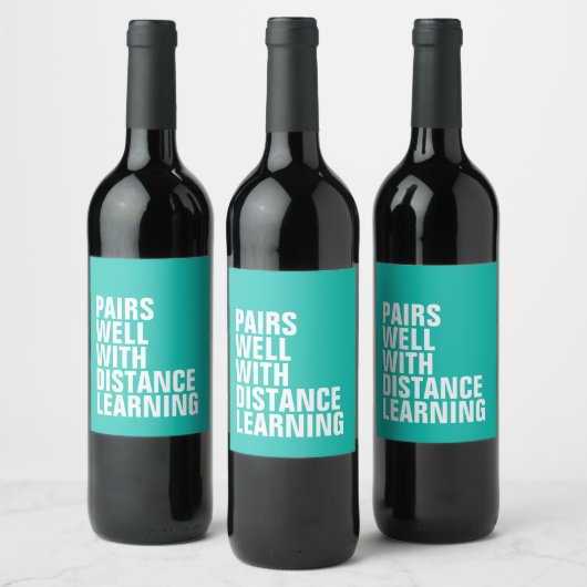 Drôle à distance apprentissage vin étiquette (Bouteilles)