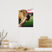 Drôle affiche de cesser de fumer (Cuisine)