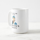 Drôle agent de bord café Mug (Devant gauche)