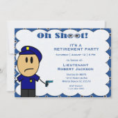 Drôle agent de police de retraite Invitation (Devant)