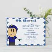 Drôle agent de police de retraite Invitation (Debout devant)