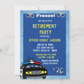 Drôle agent de police de retraite Invitation (Devant)