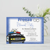 Drôle agent de police de retraite Invitation (Debout devant)