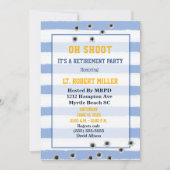 Drôle agent de police Retraite Partie Invitation (Devant)