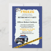 Drôle agent de police Retraite Partie Invitation (Devant)