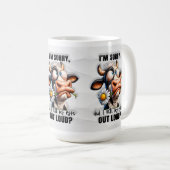 Drôle Ai-Je Roulé Mes Yeux Heifer Cow Mug (Devant droit)