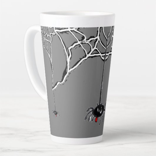 Drôle Aiders Cartoon Cust. Mug latte grise (Angle gauche)