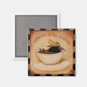 Drôle aimant de corneille de café (Recto/Verso)