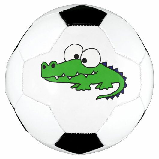 Drôle Alligator Cartoon Soccer Ball (Devant)