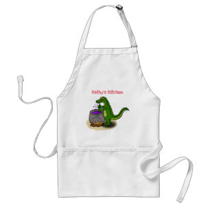 Drôle alligator cuisine caricature tablier