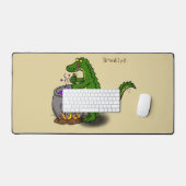 Drôle alligator vert cuisine dessin animé (Clavier et souris)