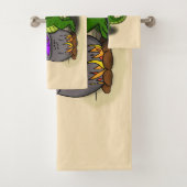 Drôle alligator vert cuisine dessin animé (En situation)