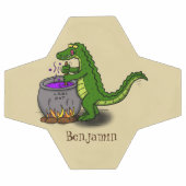 Drôle alligator vert cuisine dessin animé (Plat)