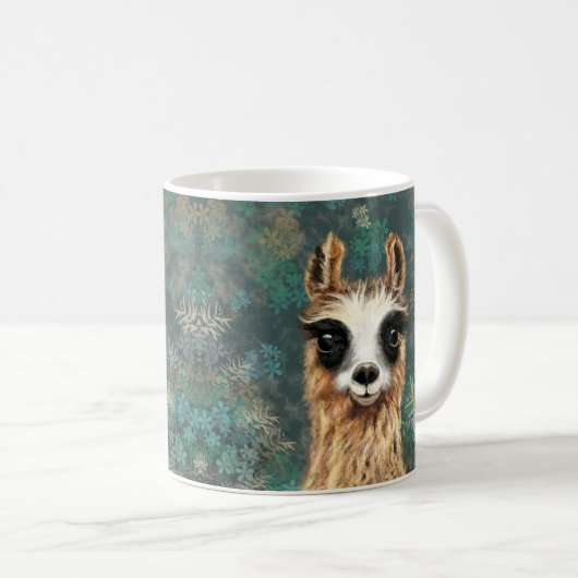 Drôle Alpaca café Mug (Devant droit)