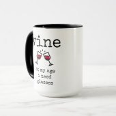 Drôle, Amateur De Vins, Citation, Mug De Café (Devant gauche)