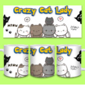 Drôle Amoureux des chats café Mug - Crazy Cat Lady