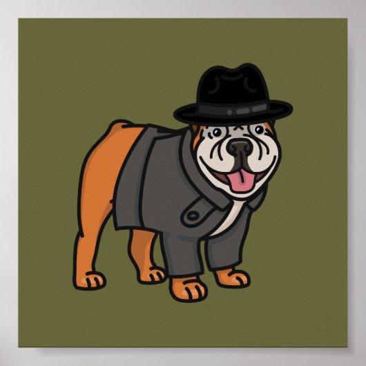 Drôle anglais Bulldog Detective Poster (Devant)