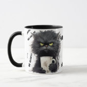 drôle Angry Cat Coffee Mug (Gauche)