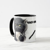 drôle Angry Cat Coffee Mug (Devant gauche)