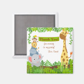 Drôle animal de la jungle Merci aimant (Recto/Verso)