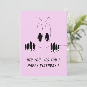 Drôle Anniversaire Carte Curiosity Eyes - Texte pe