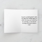 Drôle Anniversaire Carte de la Coupe du Café : Sou (Intérieur)