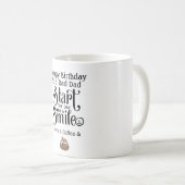 Drôle Anniversaire Mug DAD - Sourire - Café et pom (Devant droit)