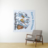 Drôle Anniversaire Tapisserie Happy Musical Mouse  (En situation (horizontale))