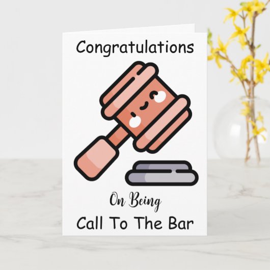 Drôle appel de gavel aux cartes de félicitations d (Fleur jaune)