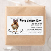 Drôle Aquarelle Oeuf Carton Étiquette (En situation)