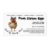 Drôle Aquarelle Oeuf Carton Étiquette (Devant)