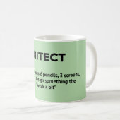 Drôle Architecte Café Mug (Devant droit)