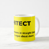 Drôle Architecte Mug Cadeau (Devant droit)
