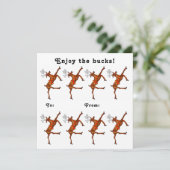 Drôle argent Cartes de fin de année cadeaux (Debout devant)