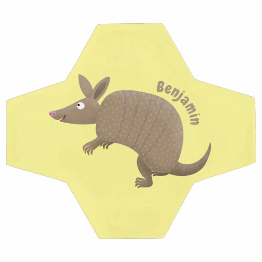Drôle armadillo joyeux dessin animé (Plat)