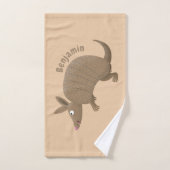 Drôle armadillo joyeux dessin animé (Serviette à main)