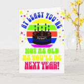 Drôle, au moins tu n'es pas.. Carte de vœux pliées (Fleur jaune)